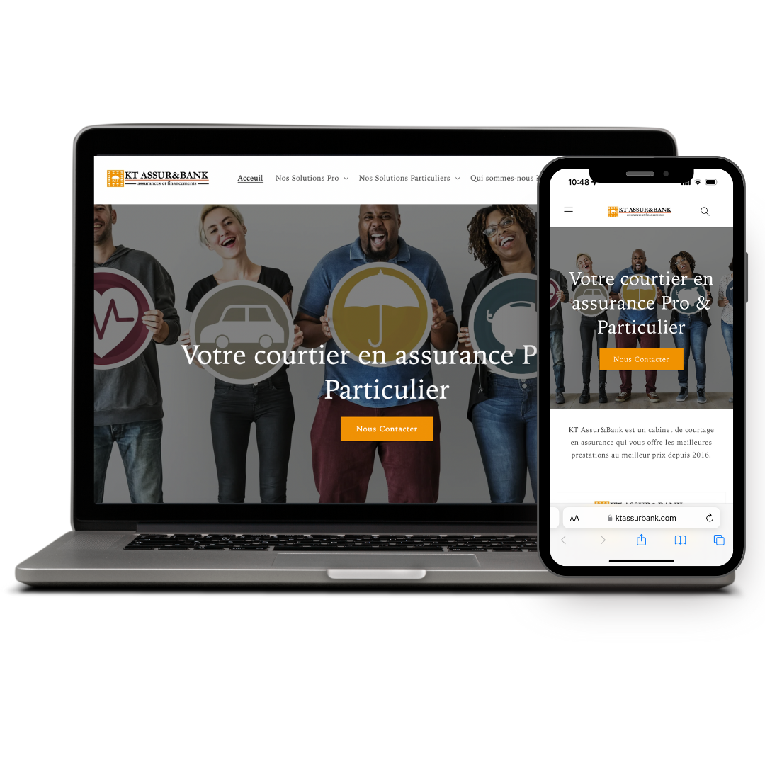 Création de site web vitrine KT Assurbank Assurance