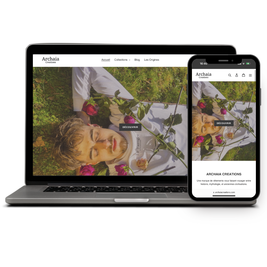 Création site web e-commerce Archaia Creations