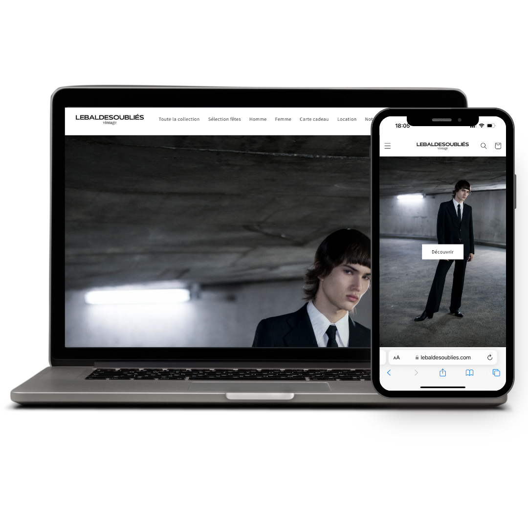 Création site web e-commerce Lebaldesoubliés Vintage