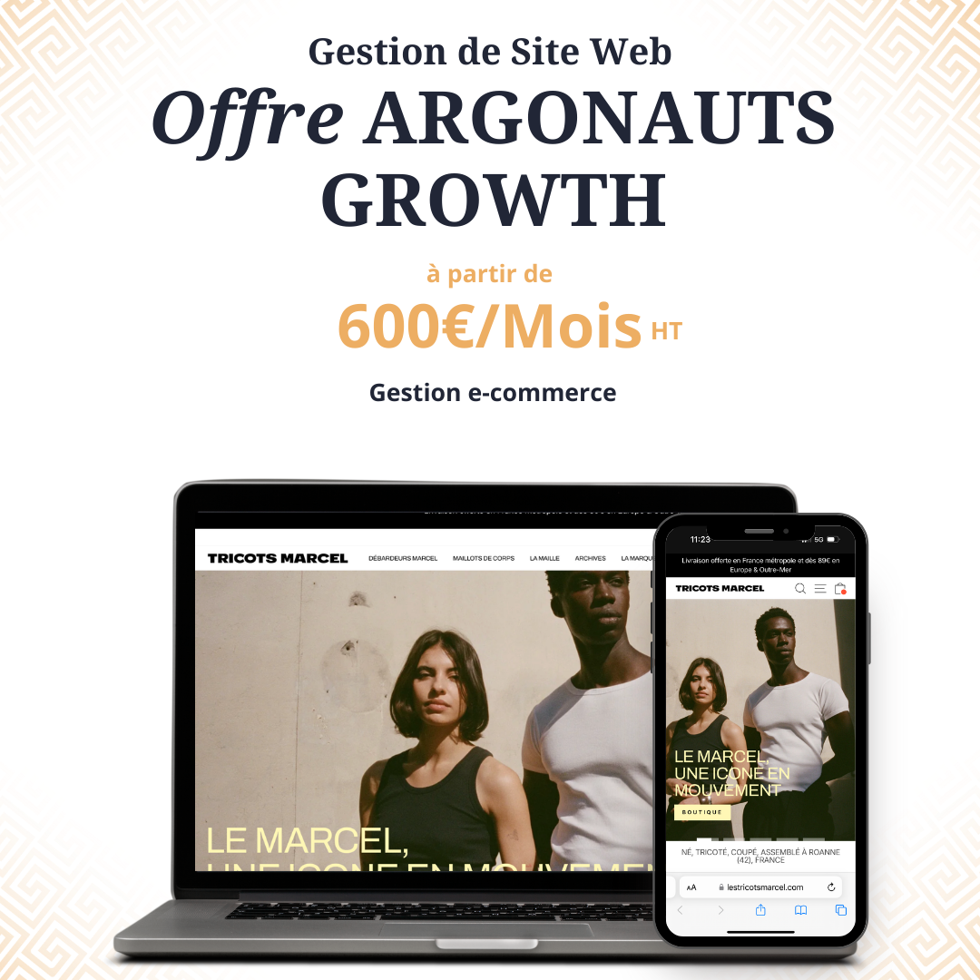 Gestion de site web offre argonauts Growth