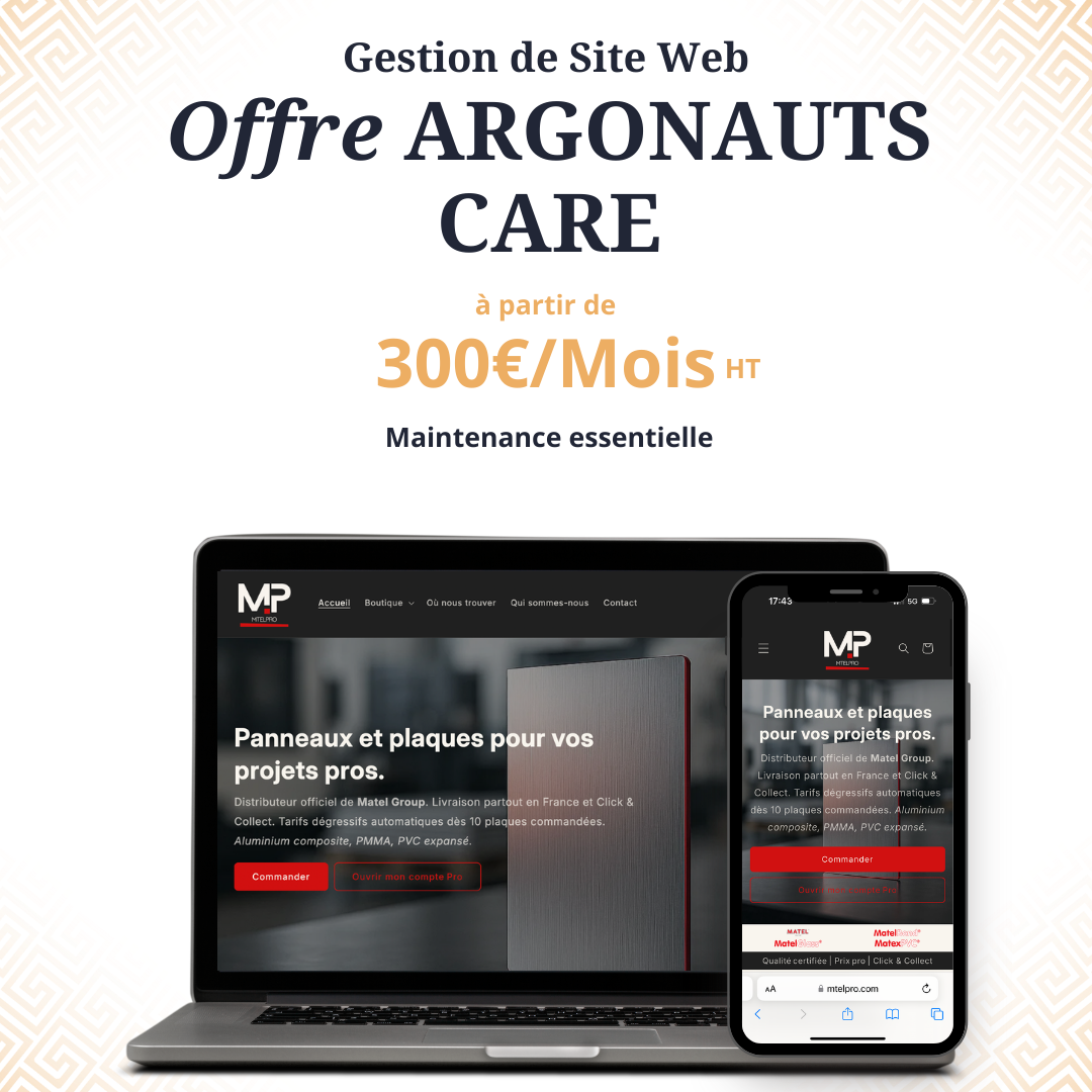 Gestion de site web offre argonauts Care