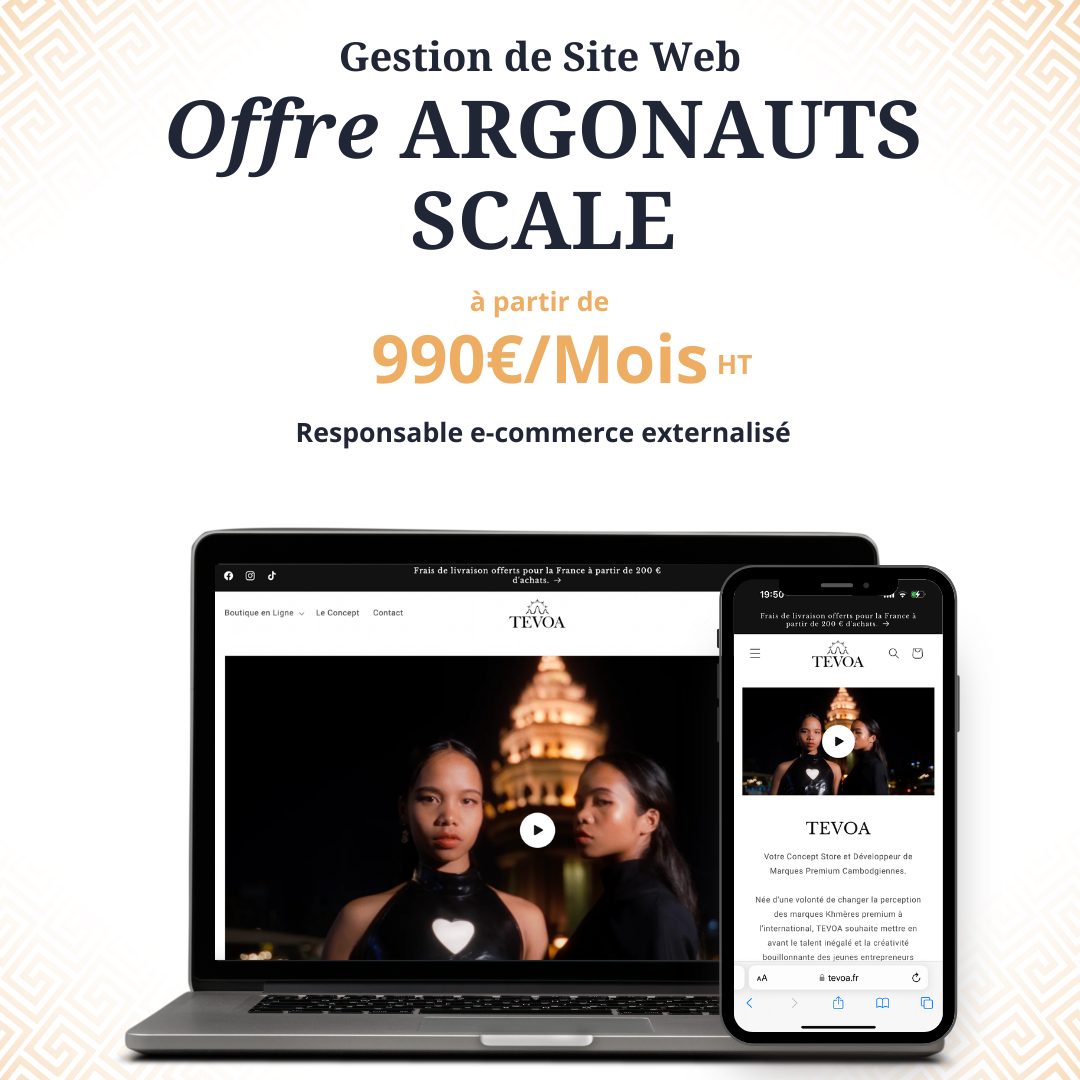 Gestion de site web offre argonauts Scale