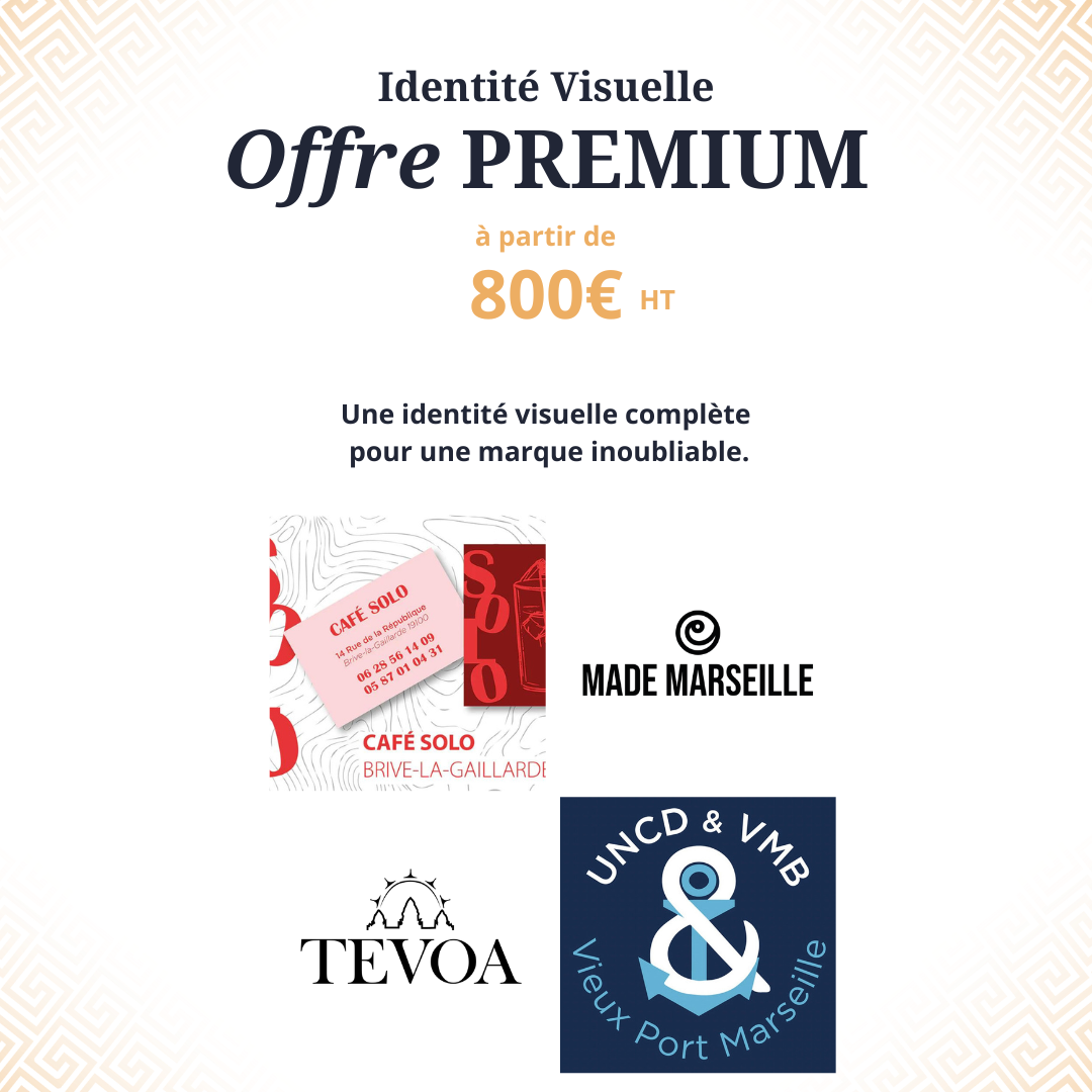 création identité visuelle offre premium